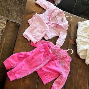 2- 6-9 Month Nike and Puma sweatsuit outfits